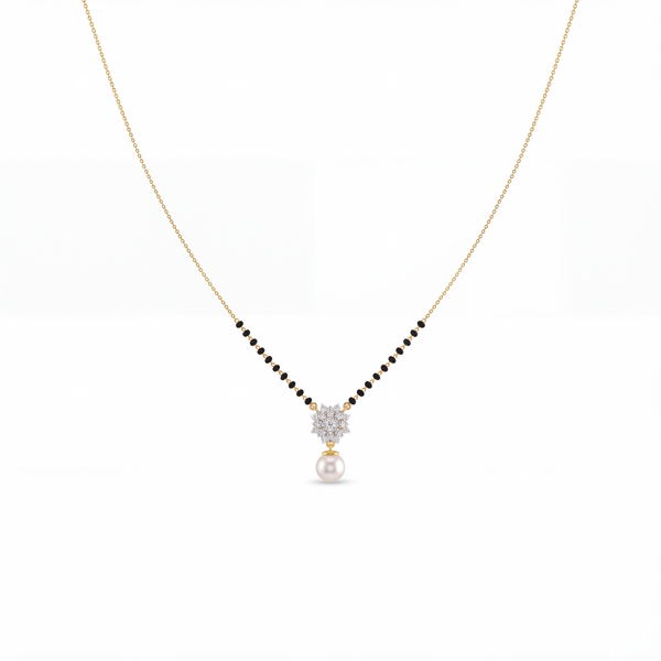 Pristine Brilliance Diamond Mangalsutra by SVADEZI - yellow