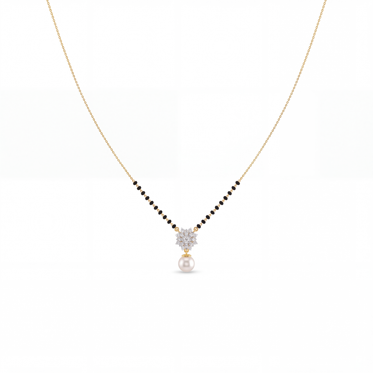 Pristine Brilliance Diamond Mangalsutra by SVADEZI - yellow
