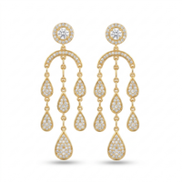 Gilded Lustre Diamond Earrings by SVADEZI - yellow