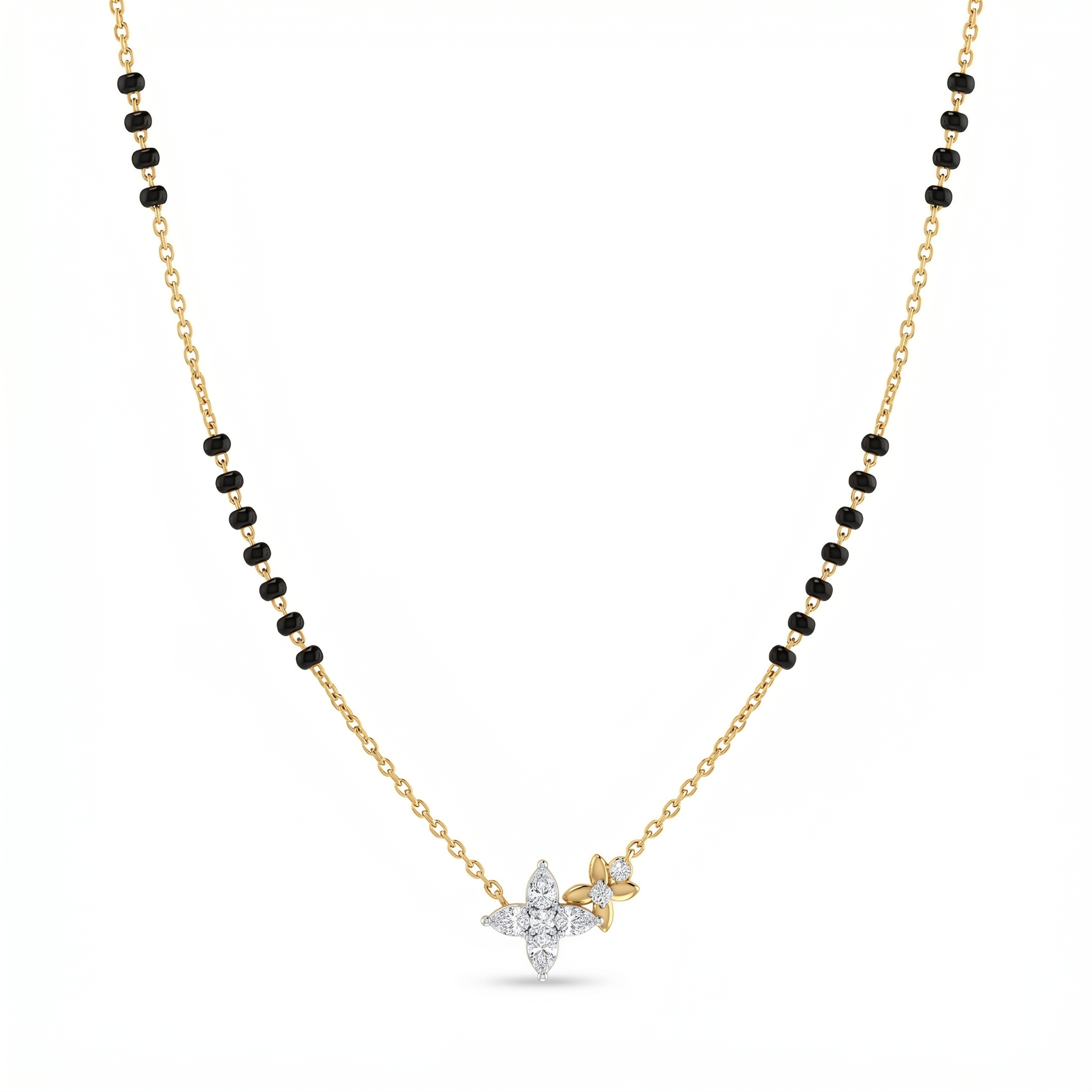 Ethereal Elegance Diamond Mangalsutra by SVADEZI - yellow