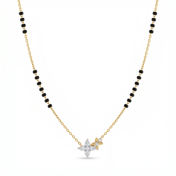 Ethereal Elegance Diamond Mangalsutra by SVADEZI - yellow