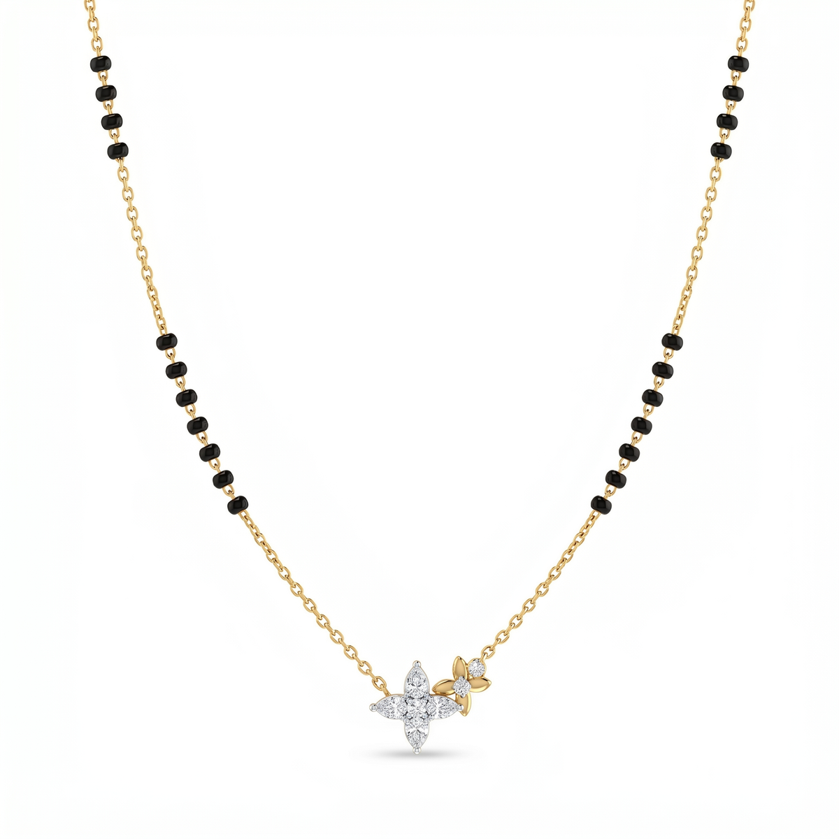 Ethereal Elegance Diamond Mangalsutra by SVADEZI - yellow
