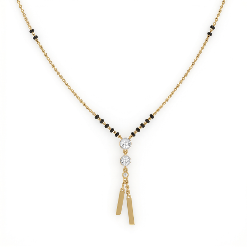 Celestial Petal Diamond Mangalsutra by SVADEZI