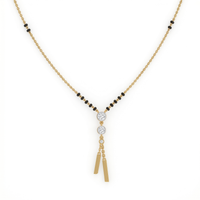 Celestial Petal Diamond Mangalsutra by SVADEZI - yellow