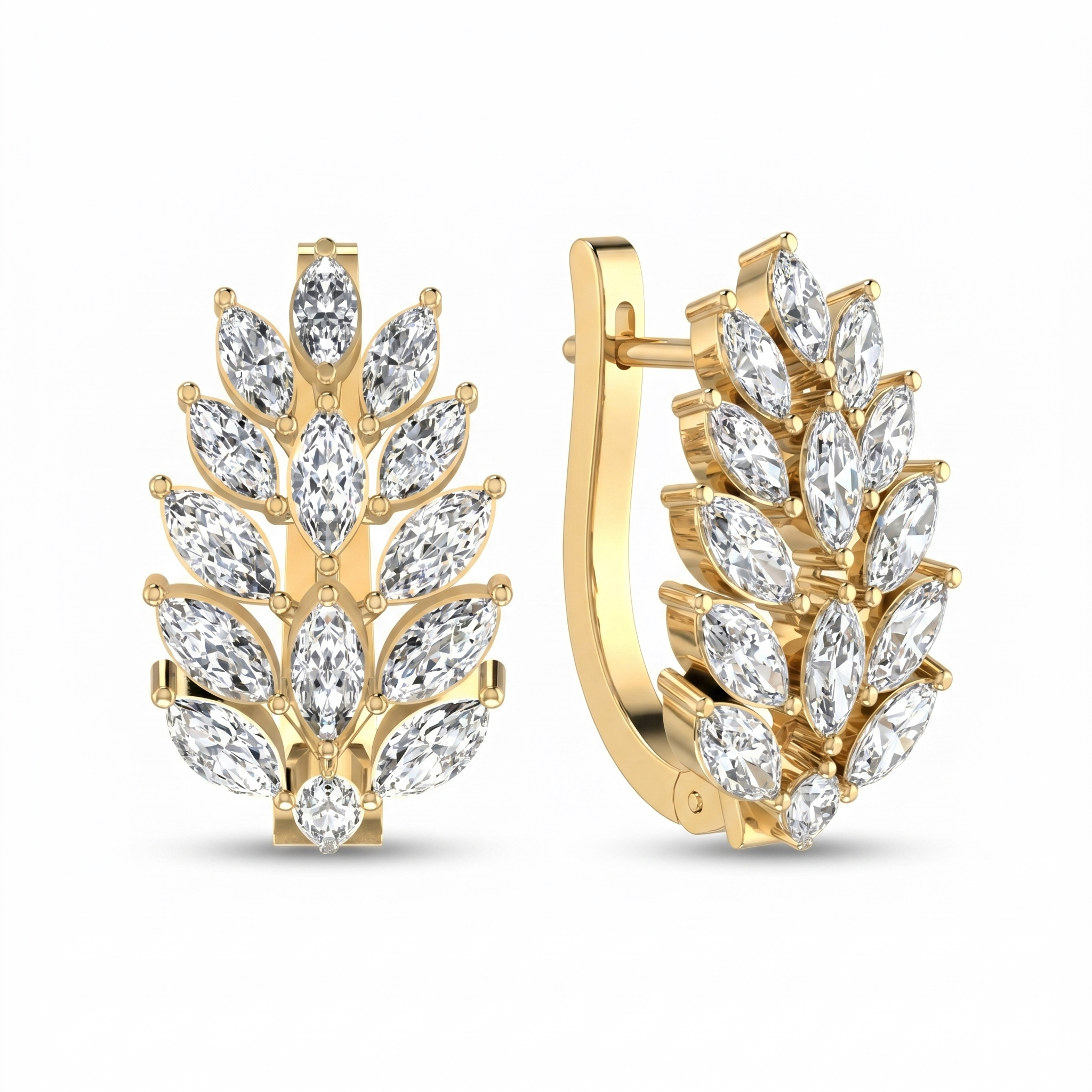 Enthroned Splendor Diamond Earrings by SVADEZI - yellow
