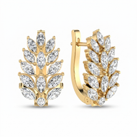 Enthroned Splendor Diamond Earrings by SVADEZI - yellow