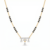 Cascading Vision Diamond Mangalsutra by SVADEZI - yellow