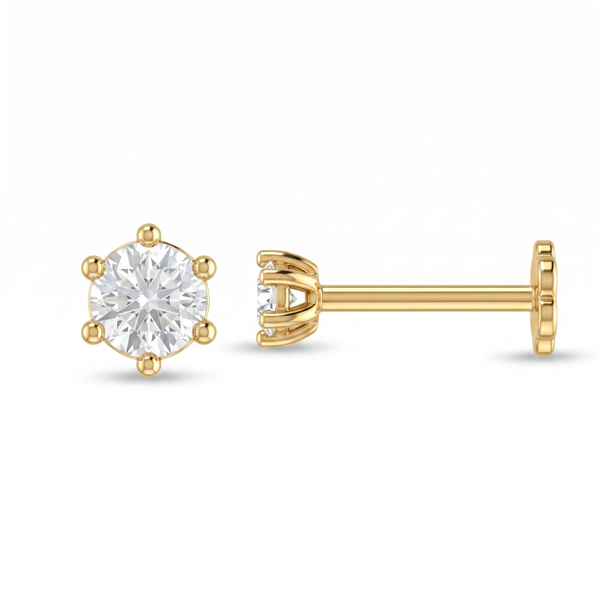 Enchanted Heritage Diamond Nose Pin by SVADEZI - yellow