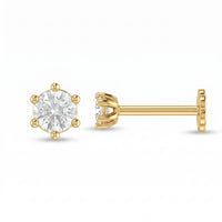Enchanted Heritage Diamond Nose Pin by SVADEZI - yellow