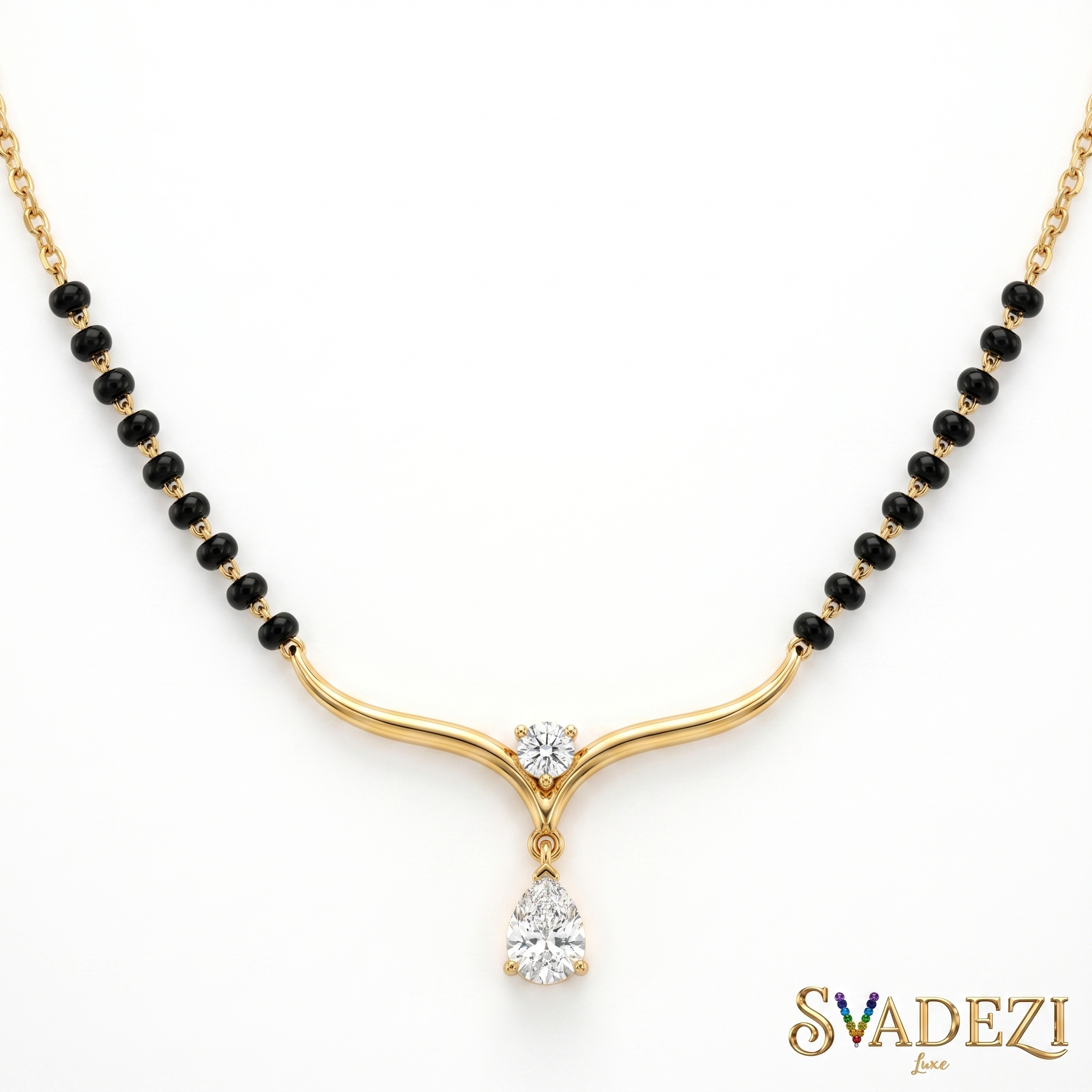 Majestic Harmony Diamond Mangalsutra by SVADEZI - yellow