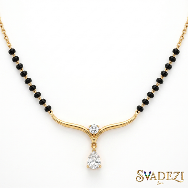 Majestic Harmony Diamond Mangalsutra by SVADEZI - yellow