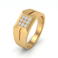 Opulent Crown Men's Diamond Ring by SVADEZI - yellow