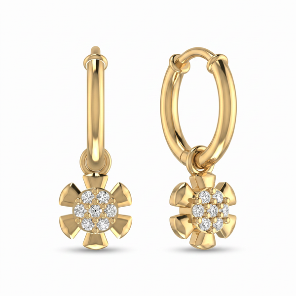 Regal Ode Diamond Earrings by SVADEZI - yellow