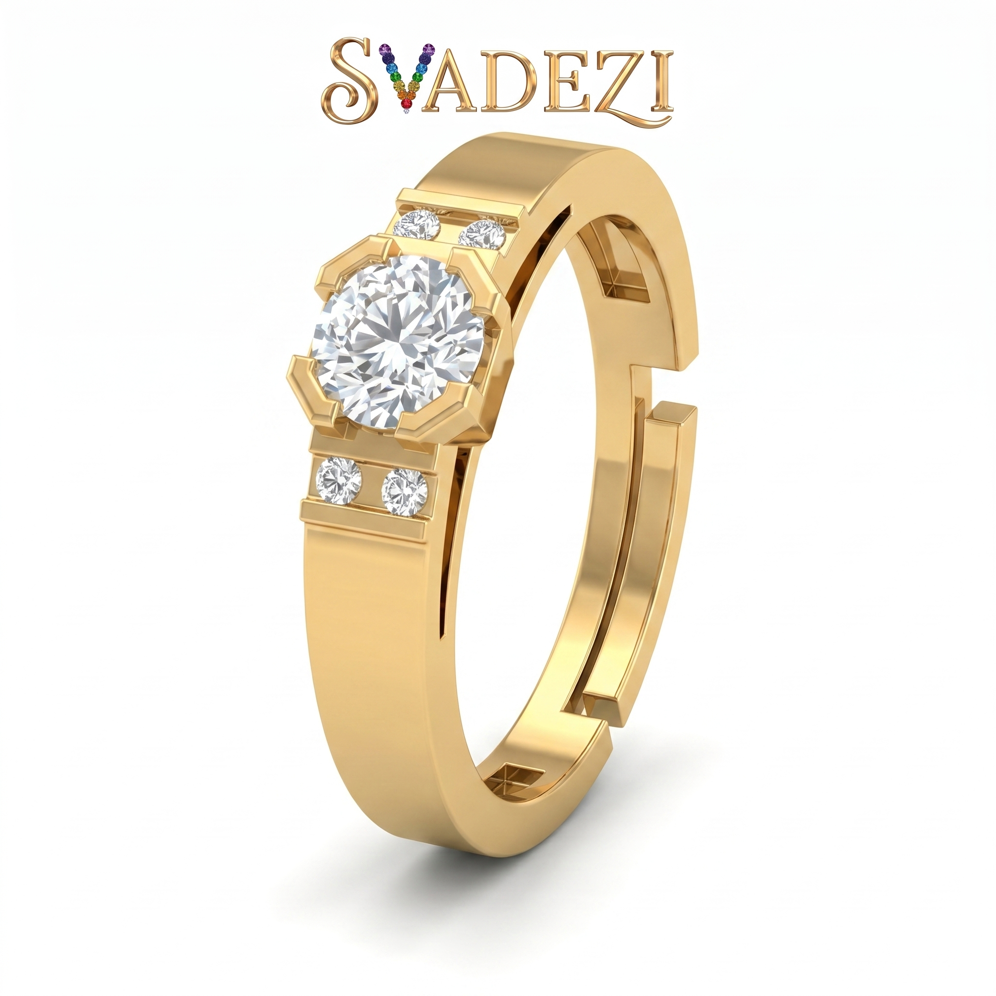 Regal Whisper Diamond Ring by SVADEZI - yellow
