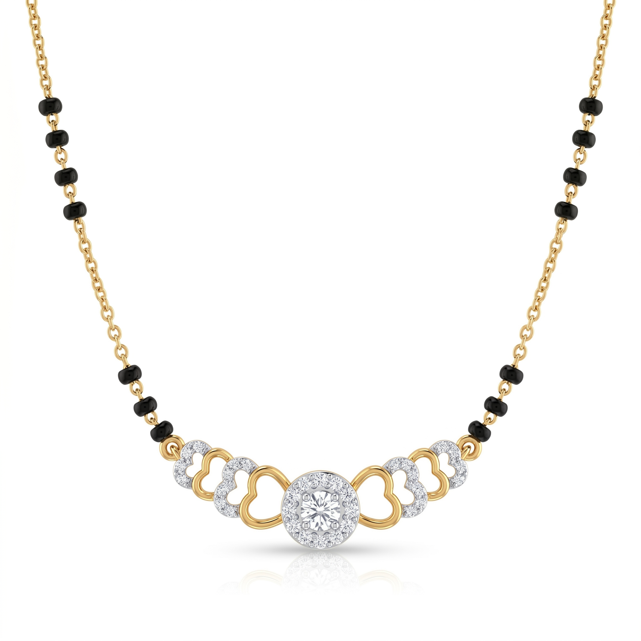 Lustrous Whisper Diamond Mangalsutra by SVADEZI - yellow