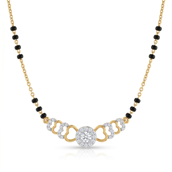 Lustrous Whisper Diamond Mangalsutra by SVADEZI - yellow