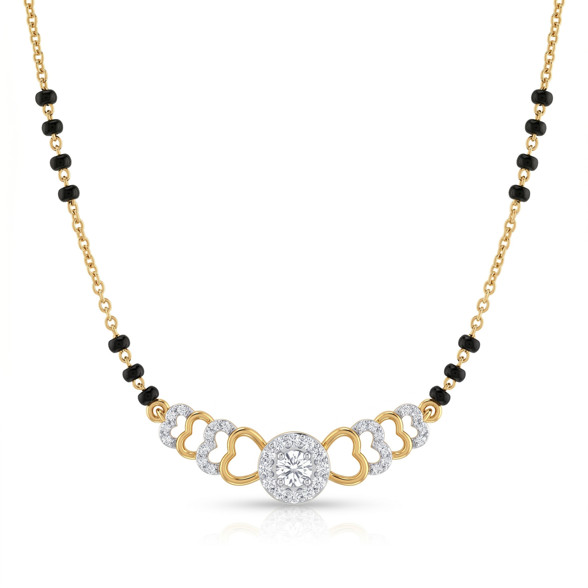 Lustrous Whisper Diamond Mangalsutra by SVADEZI - yellow