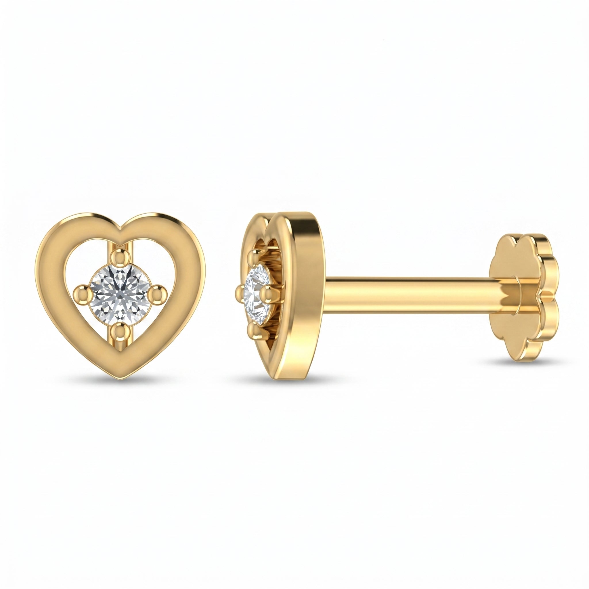 Mystic Heritage Diamond Nose Pin by SVADEZI - yellow