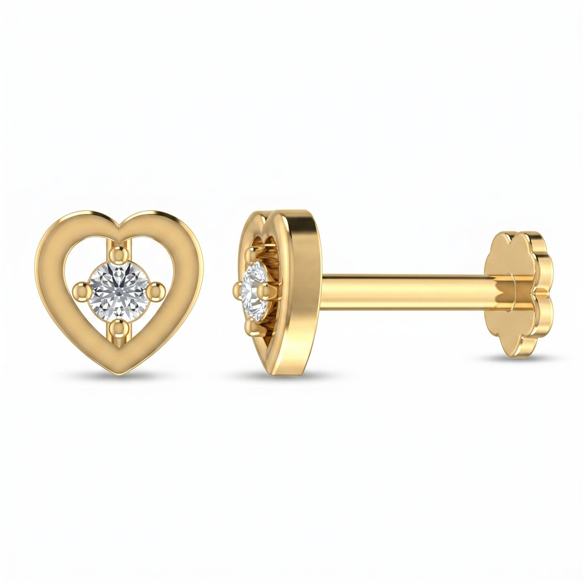 Mystic Heritage Diamond Nose Pin by SVADEZI - yellow