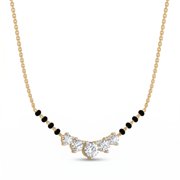 Dawn Ballad Diamond Mangalsutra by SVADEZI - yellow