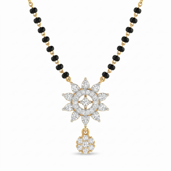Sacred Vision Diamond Mangalsutra by SVADEZI - yellow