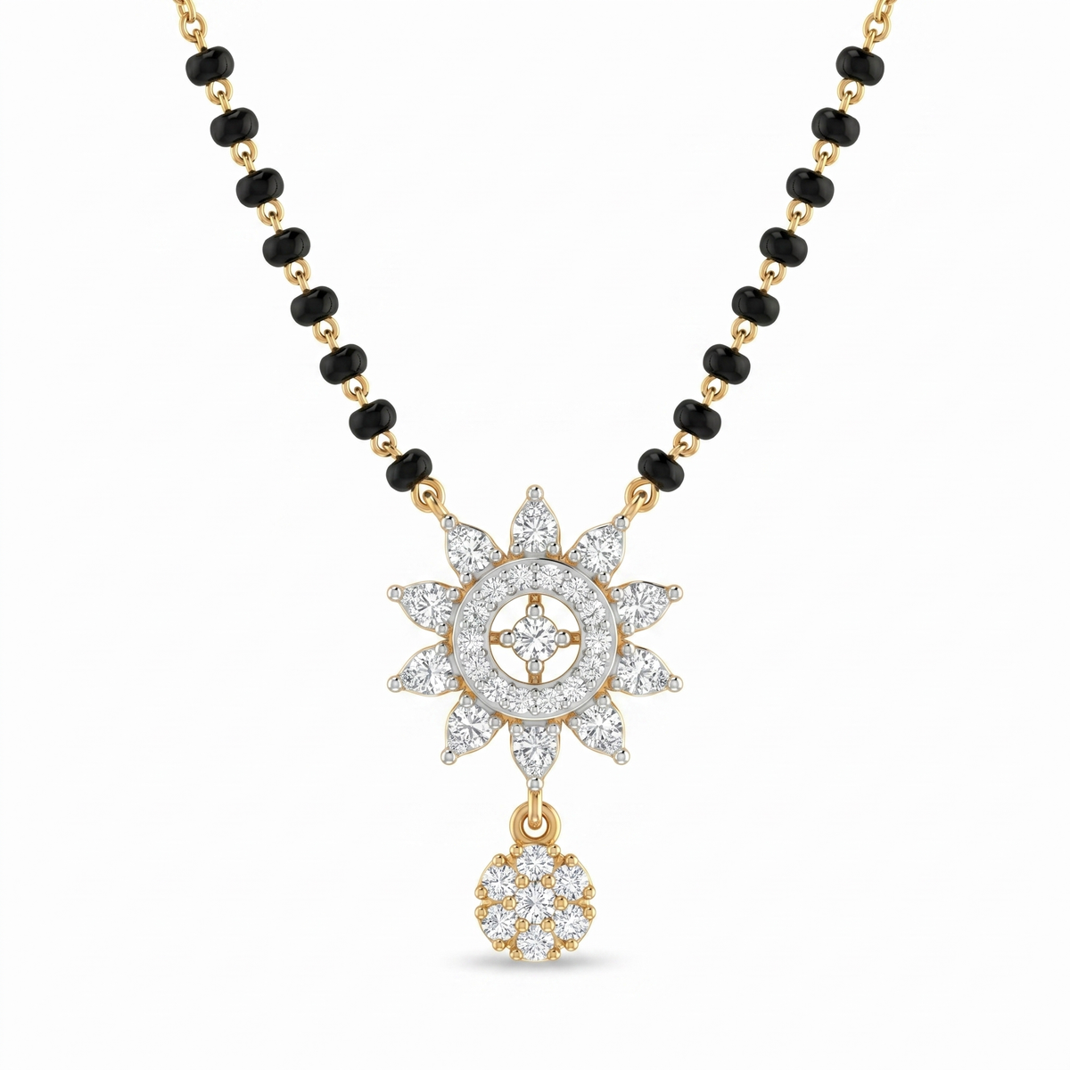Sacred Vision Diamond Mangalsutra by SVADEZI - yellow