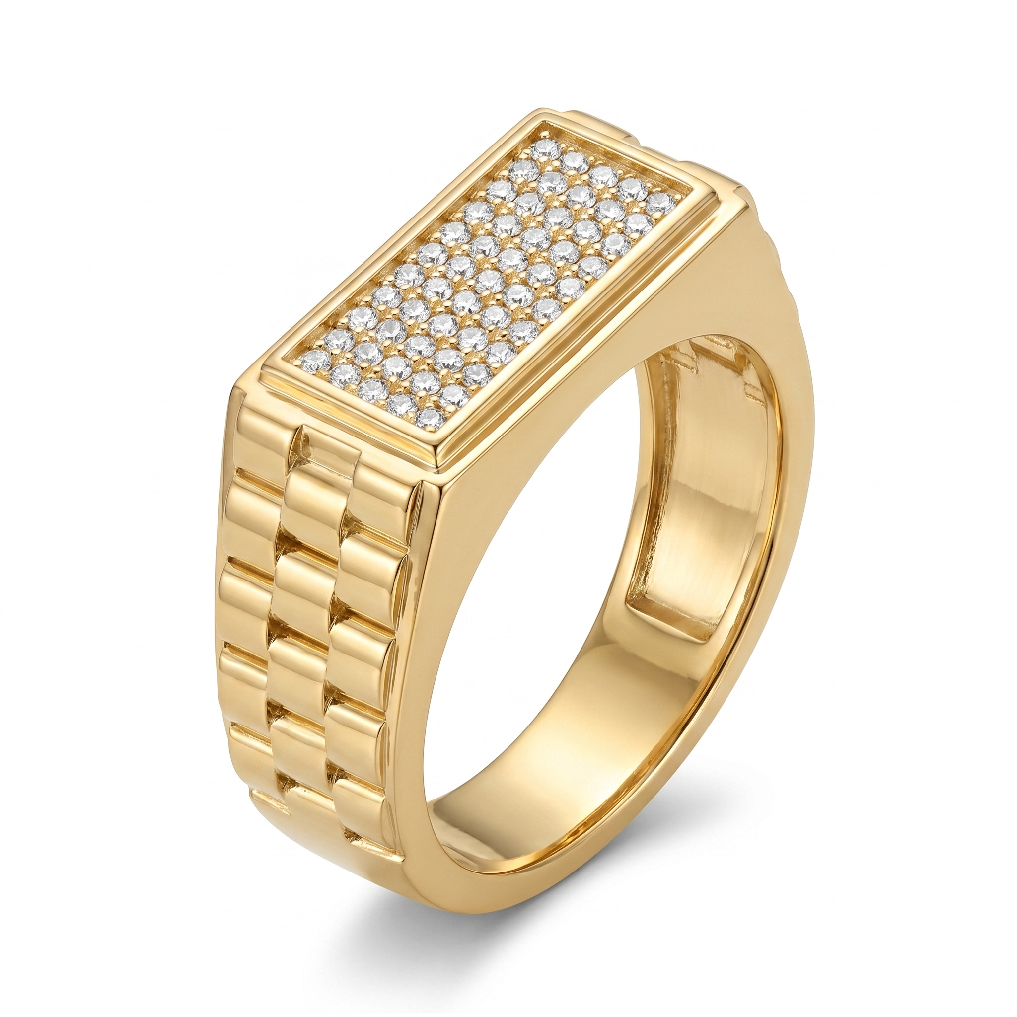 Sparkling Embrace Men's Diamond Ring by SVADEZI - yellow