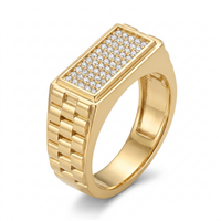 Sparkling Embrace Men's Diamond Ring by SVADEZI - yellow
