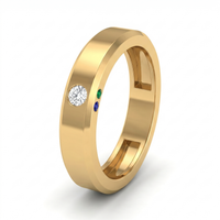 Crowned Cascade Men's Diamond Ring by SVADEZI - yellow