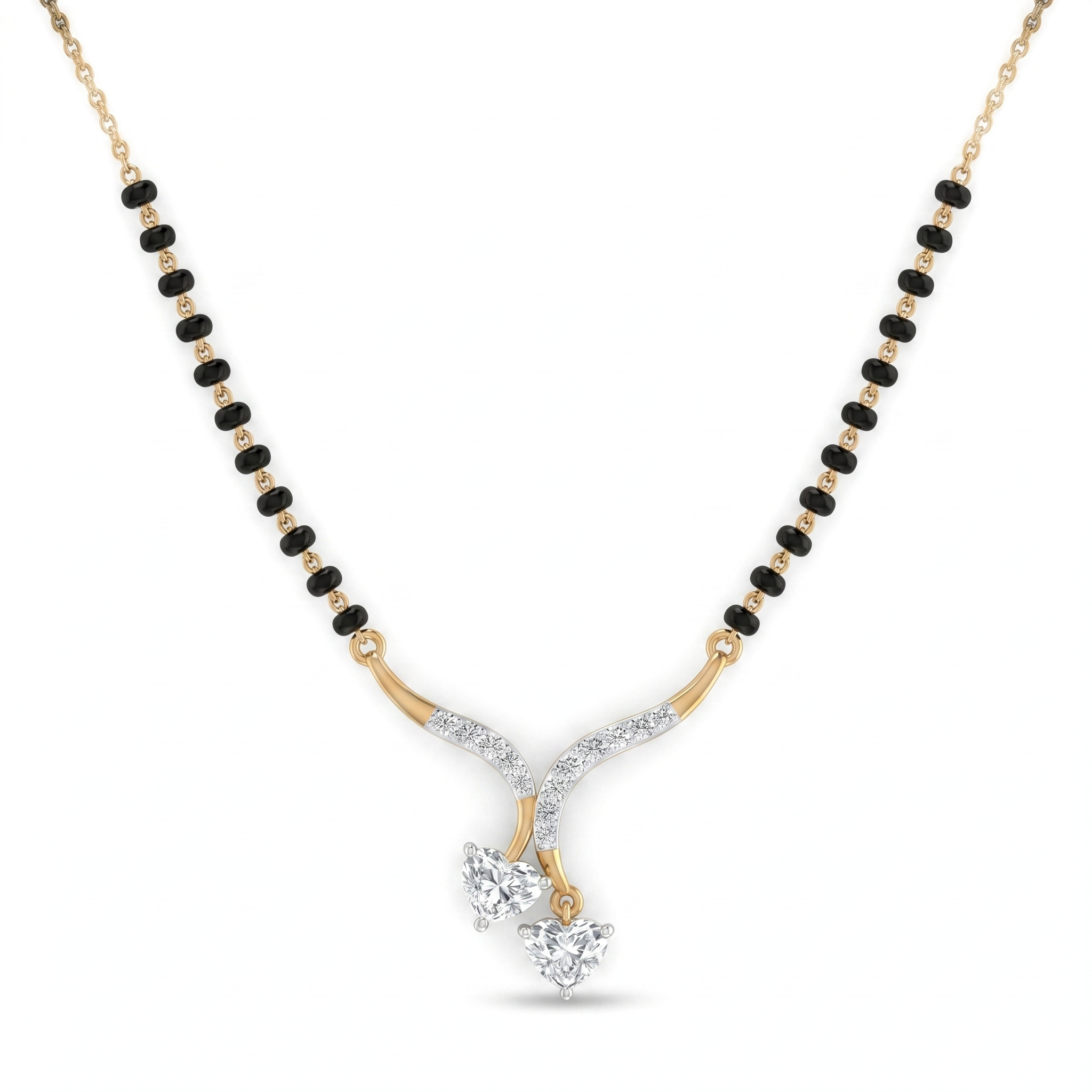Sovereign Cascade Diamond Mangalsutra by SVADEZI - yellow