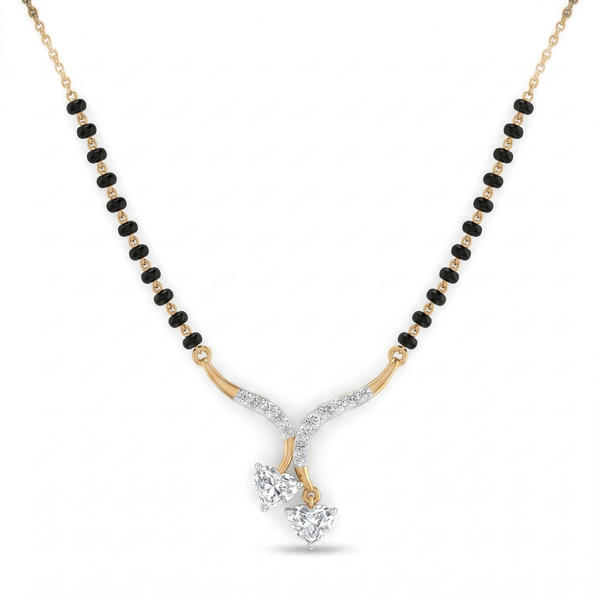 Sovereign Cascade Diamond Mangalsutra by SVADEZI - yellow