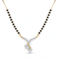 Sovereign Cascade Diamond Mangalsutra by SVADEZI - yellow