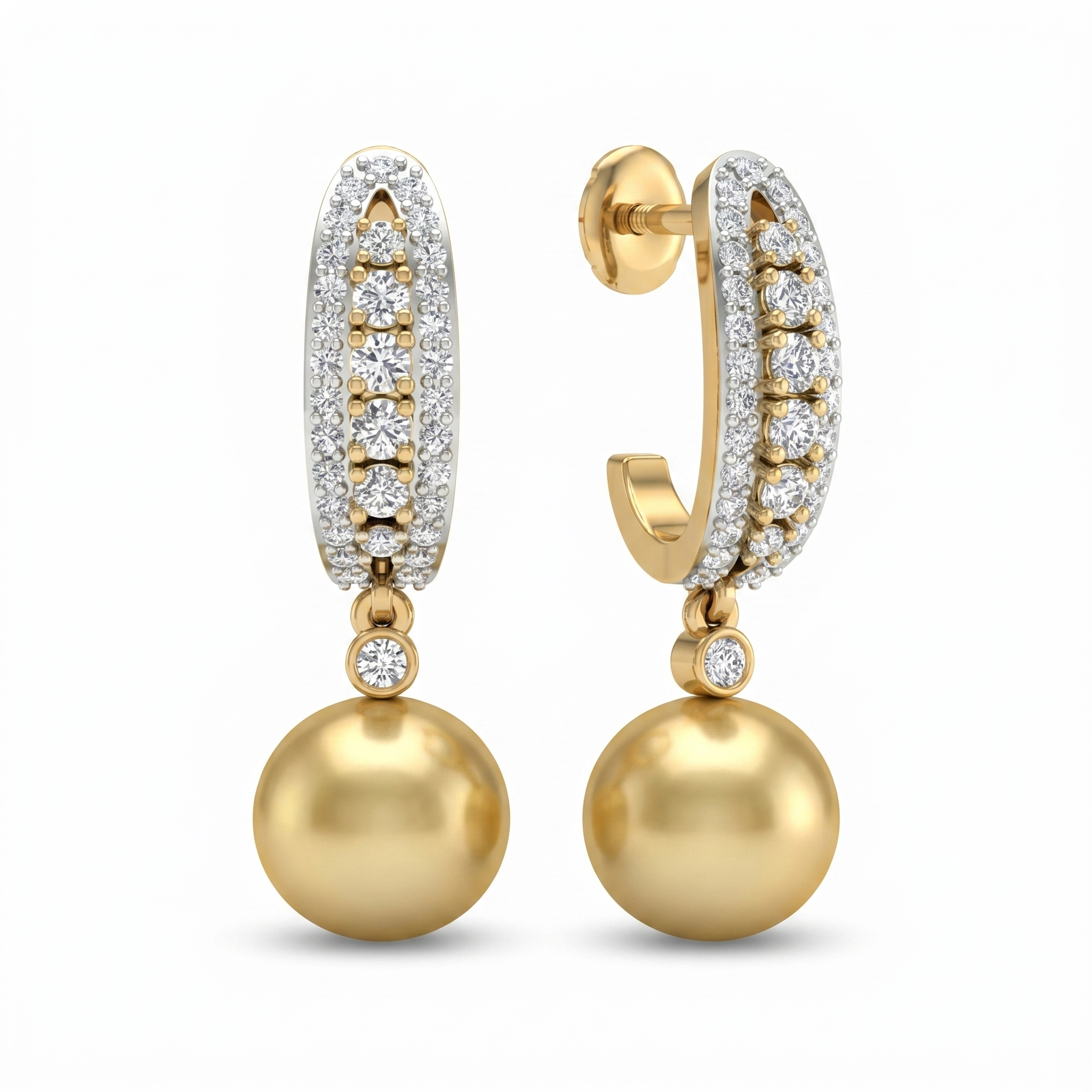Glistening Grace Diamond Earrings by SVADEZI - yellow