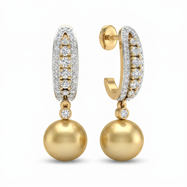 Glistening Grace Diamond Earrings by SVADEZI - yellow
