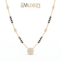 Crowned Brilliance Diamond Mangalsutra by SVADEZI - yellow