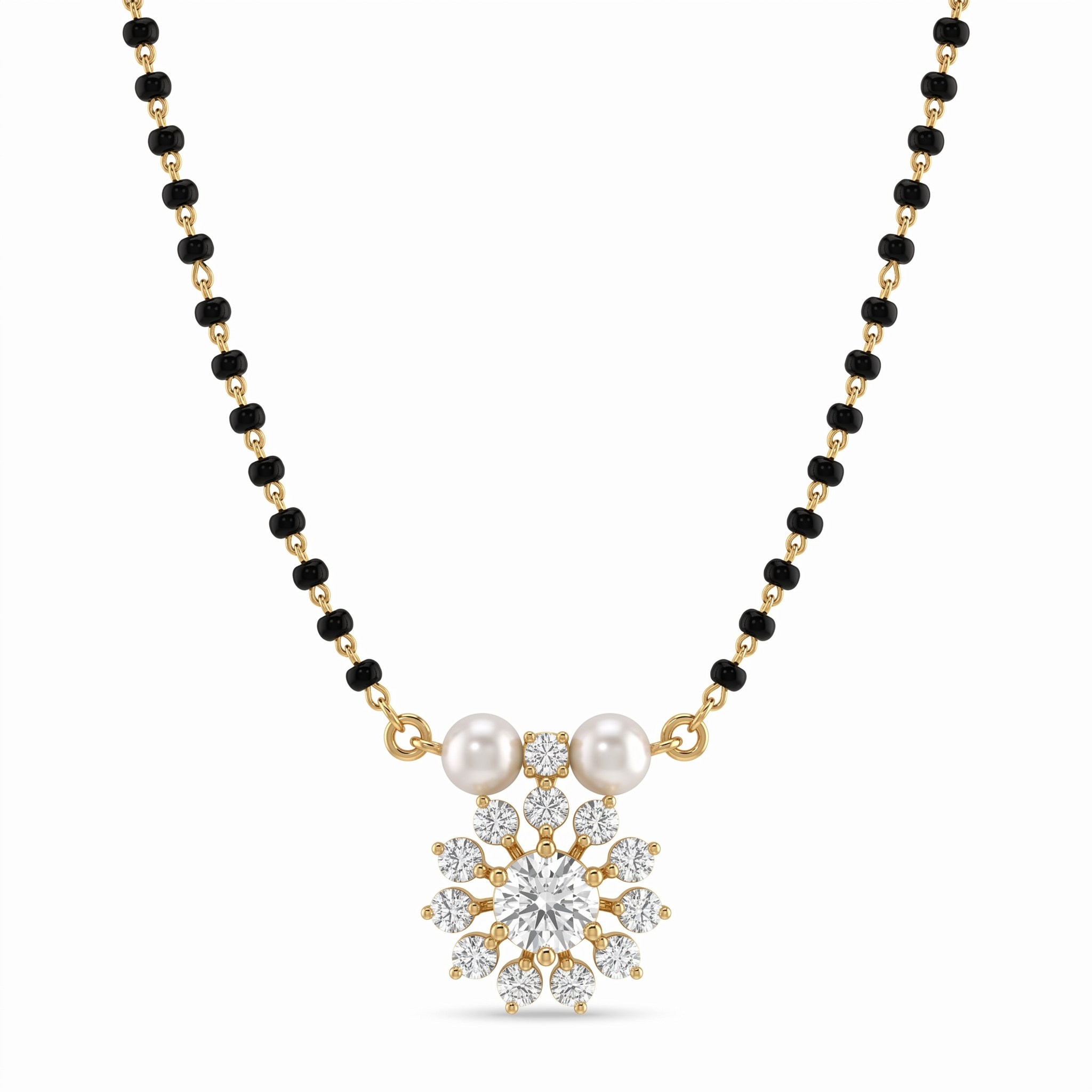 Ethereal Spell Diamond Mangalsutra by SVADEZI - yellow
