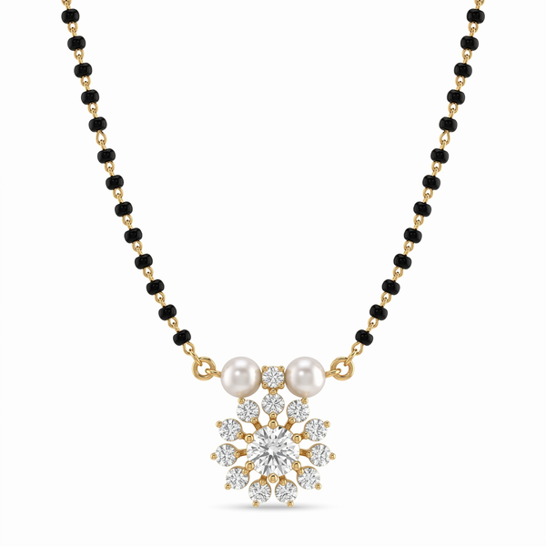 Ethereal Spell Diamond Mangalsutra by SVADEZI - yellow