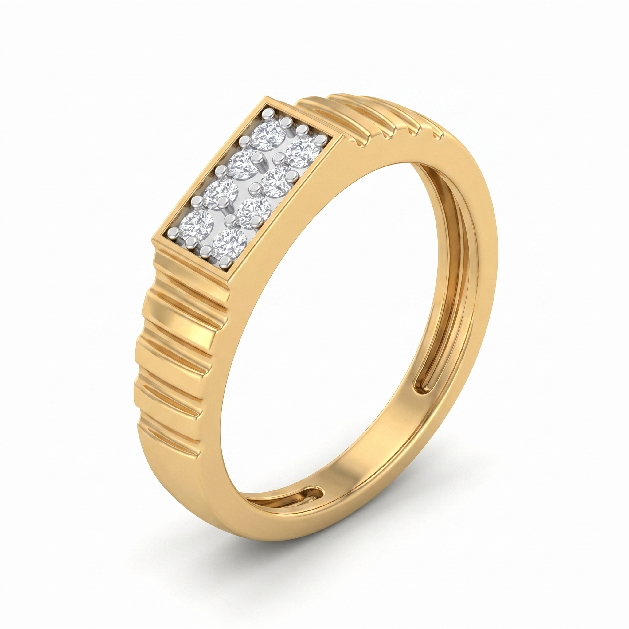Imperial Halo Men's Diamond Ring by SVADEZI - yellow
