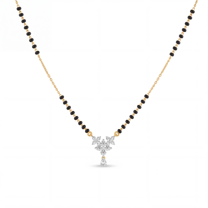 Ornate Cascade Diamond Mangalsutra by SVADEZI