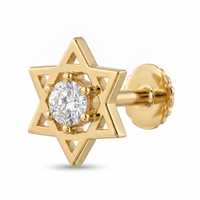 Aureate Reverence Diamond Nose Pin by SVADEZI - yellow