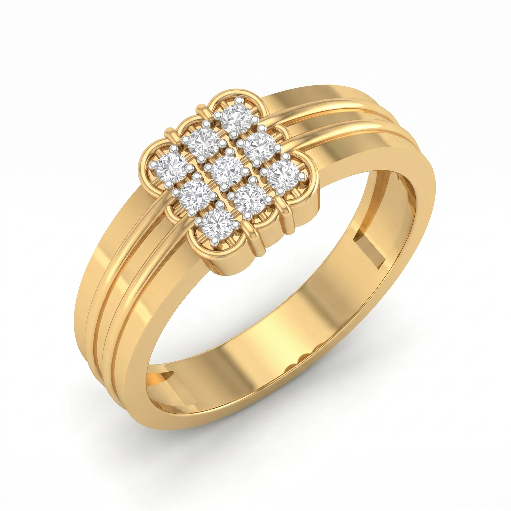 Resplendent Melody Men's Diamond Ring by SVADEZI - yellow