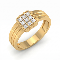 Resplendent Melody Men's Diamond Ring by SVADEZI - yellow