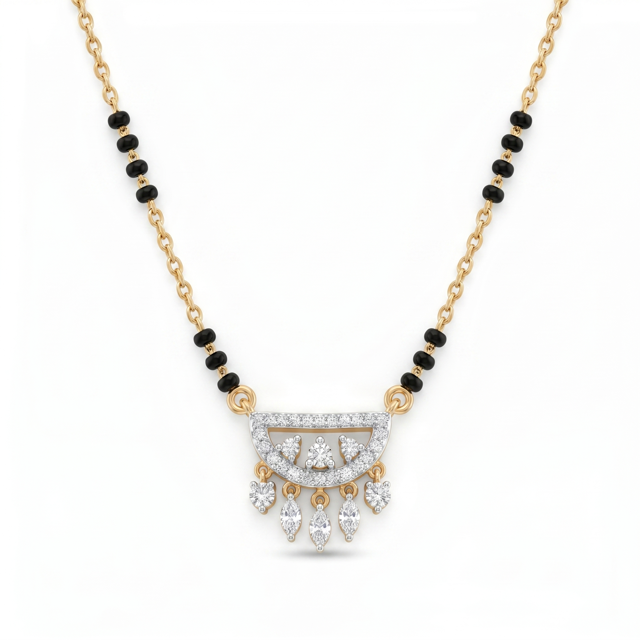 Eternal Mystique Diamond Mangalsutra by SVADEZI - yellow