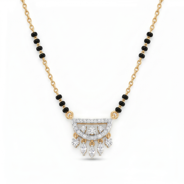 Eternal Mystique Diamond Mangalsutra by SVADEZI - yellow