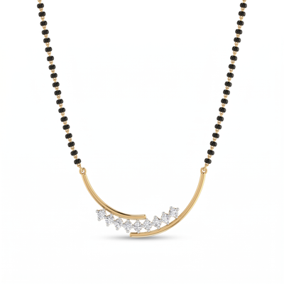 Sparkling Bliss Diamond Mangalsutra by SVADEZI