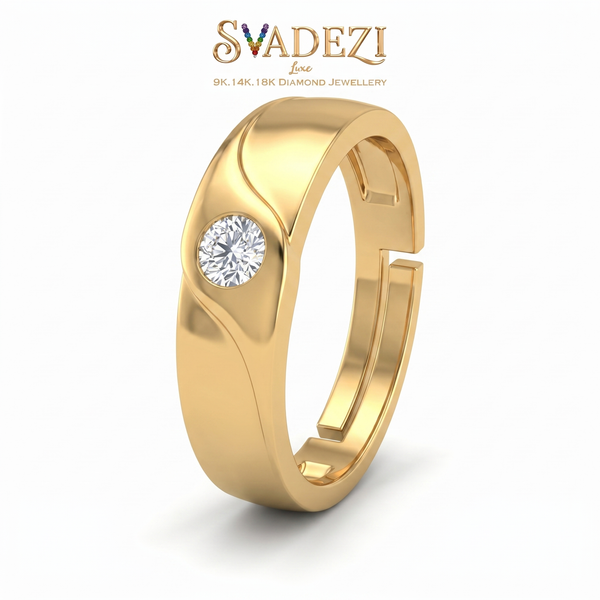 Aureate Allure Diamond Ring by SVADEZI - yellow