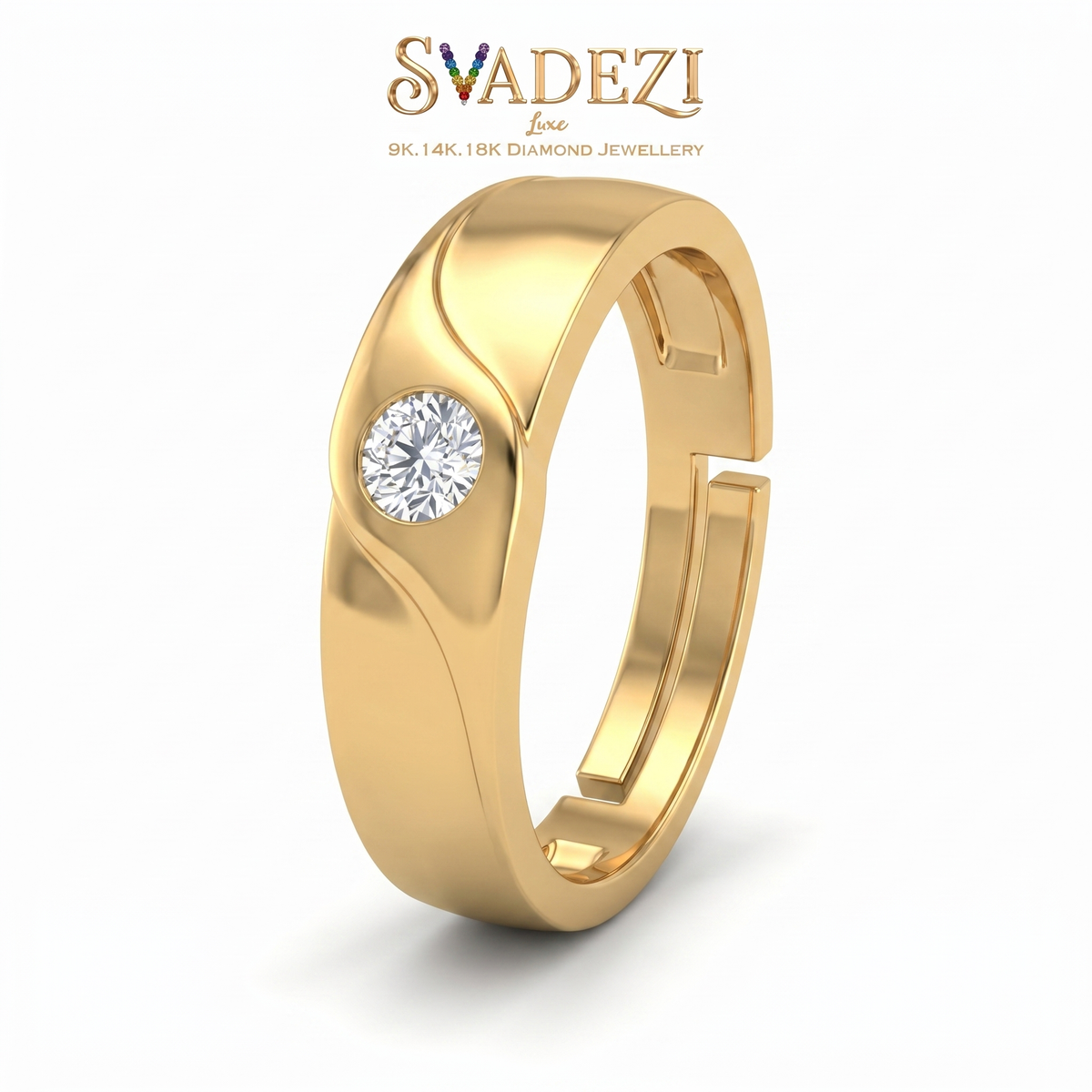 Aureate Allure Diamond Ring by SVADEZI - yellow