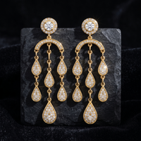 Gilded Lustre Diamond Earrings by SVADEZI - yellow