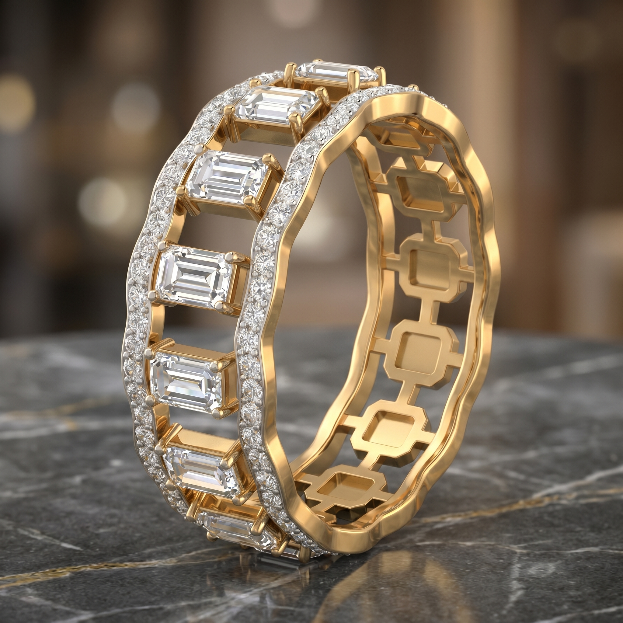 Opulent Whisper Diamond Ring by SVADEZI - yellow