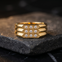 Sovereign Whisper Men's Diamond Ring by SVADEZI - yellow